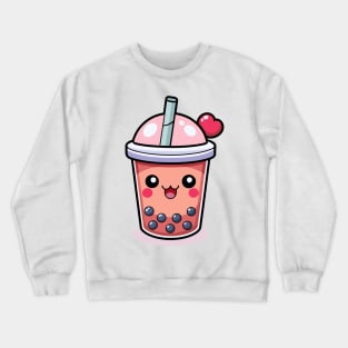 Blushing Boba Tea Crewneck Sweatshirt